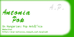 antonia pop business card
